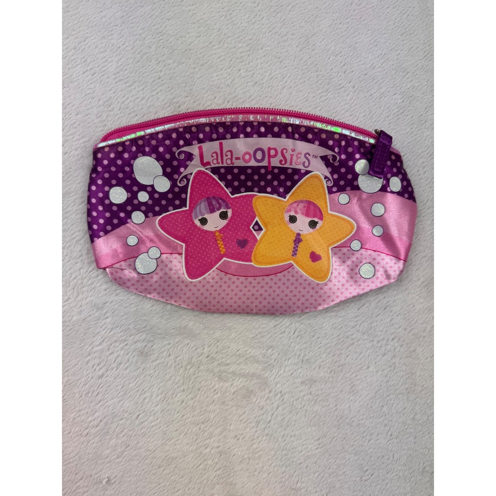 Lala-oopsies MGA Pink Purple Star Character Zippered Makeup Pouch Bag